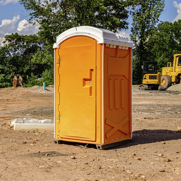 how often are the porta potties cleaned and serviced during a rental period in Conquest